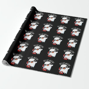 Papel De Regalo Hola-ween Gracioso Fantasma Chiste Oscuro BG