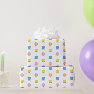 Papel De Regalo Holanda Días Tulipán Primavera Folclórica Pascua F