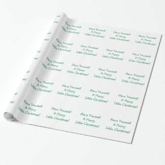 Papel De Regalo Holiday Green Font Feliz deseo navideño