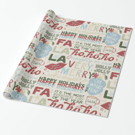 Papel De Regalo Holiday Headlines Wrapping Paper - Classic Sayings