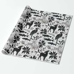 Papel De Regalo Holiday Heron y Deer