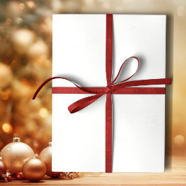 Papel De Regalo Holiday White Solid Color