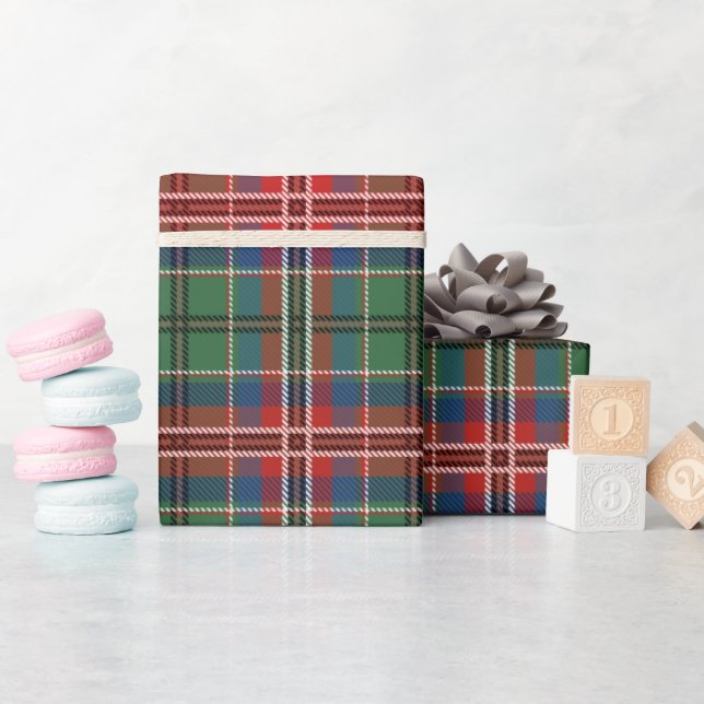 Papel De Regalo Holidays Clan MacCulloch Tartan Plaid Rustic (Baby Shower)