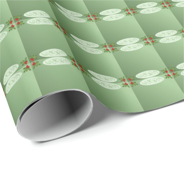 Papel De Regalo Holly (Esquina del rollo)