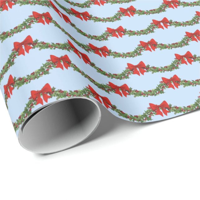 Papel De Regalo Holly Boughs Wrapping Paper (Esquina del rollo)