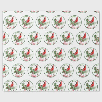 Papel De Regalo Holly Jolly Saludos a los Navidades