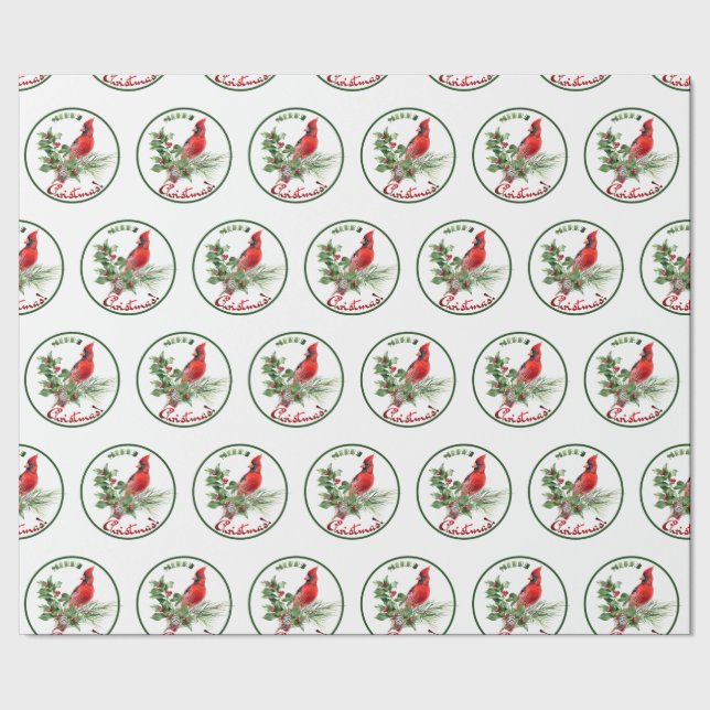 Papel De Regalo Holly Jolly Saludos a los Navidades (Costura)