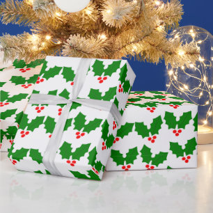 Papel De Regalo Holly Leaves