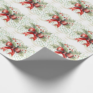 Papel De Regalo Holly on Green Stones