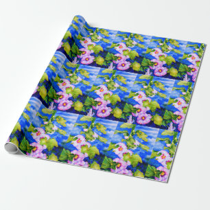 Papel De Regalo Hollyhocks