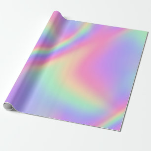 Papel De Regalo holográfico de perlas pastel