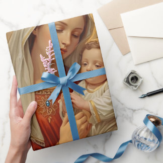 Papel De Regalo Holy Family Christmas Wrapping Paper For gift pack