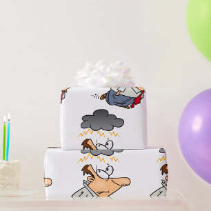 Papel De Regalo Hombre Bajo Una Nube