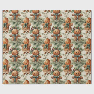 Papel De Regalo Hombre de Jengibre Fiesta de Invierno