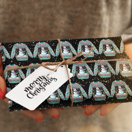 Papel De Regalo Hombre de nieve suave con Navidades feos suéter