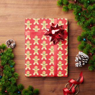 Papel De Regalo Hombre de Pan de Jengibre a la Antigua