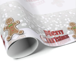 Papel De Regalo Hombre de pan de jengibre de las Felices Navidad