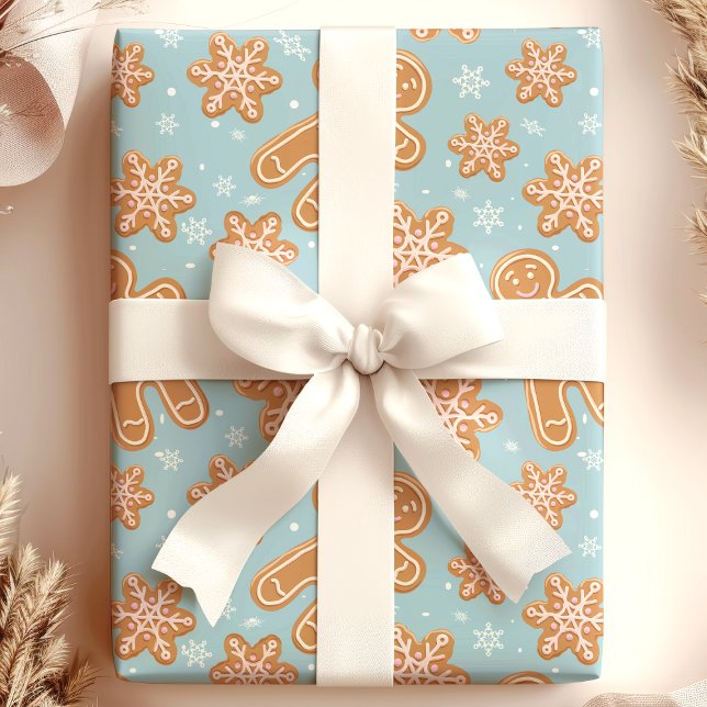 Papel De Regalo Hombre de pan de jengibre Navidades Cookes patrón  (Subido por el creador)