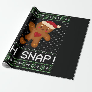 Papel De Regalo Hombre de pan de jengibre Oh Navidades Snap