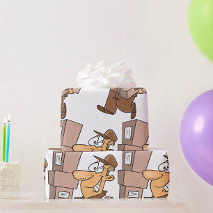 Papel De Regalo Hombre entregando paquetes