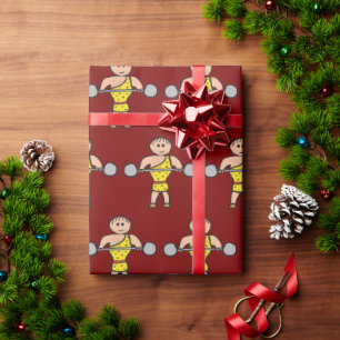 Papel De Regalo Hombre Fuerte de Circo