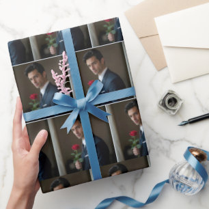 Papel De Regalo Hombre guapo con una rosa roja