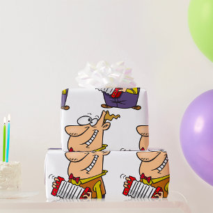 Papel De Regalo Hombre Jugando El Acordeón
