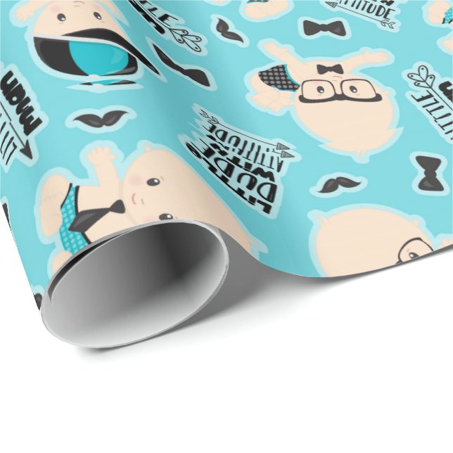 Papel De Regalo Hombre pequeño palabra arte patrón armadura (Esquina del rollo)