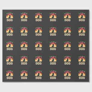 Papel De Regalo Hombre Simple Que Ama Silueta De Perro Atardecer P