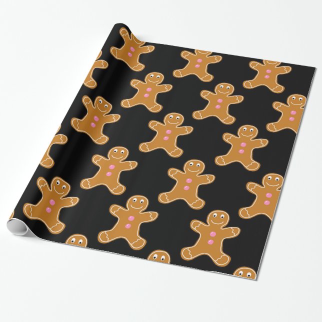 Papel De Regalo Hombres de pan de jengibre (Desenrollado)