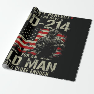 Papel De Regalo Hombres que no soy perfecto tengo un veterano del