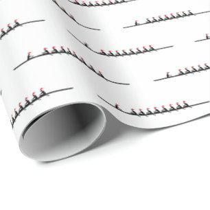 Papel De Regalo Hombres Santa Hat Rowing Rowers Equipo #4