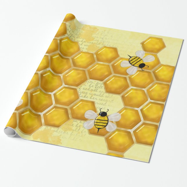 Papel De Regalo Honey Comb 3D Whimsey (Desenrollado)