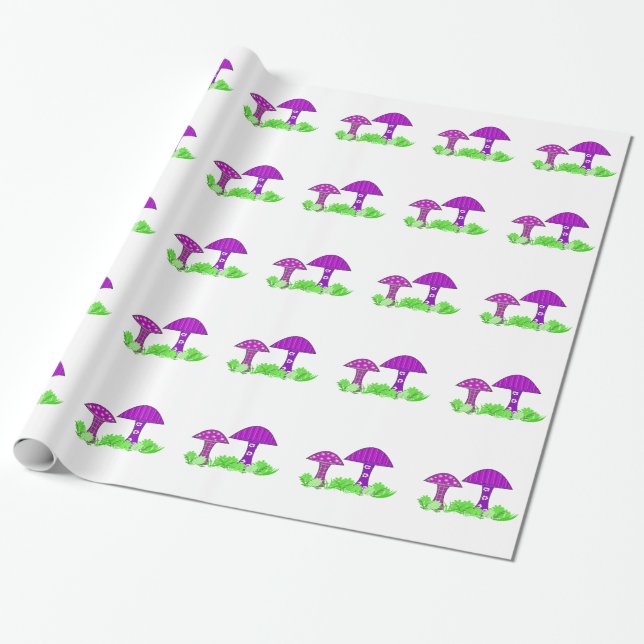 Papel De Regalo Hongos Caprichosos (Desenrollado)