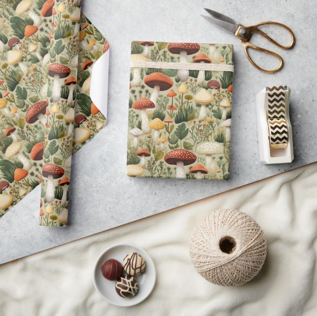 Papel De Regalo Hongos coloridos: (Artesanía)