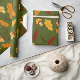 Papel De Regalo Hongos de Otoño
