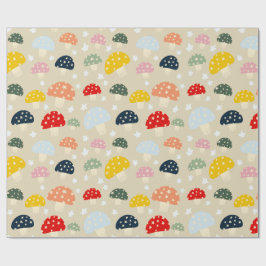 Papel De Regalo Hongos Estrellados