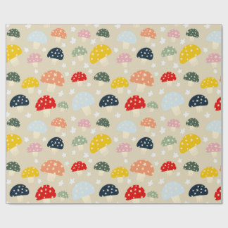 Papel De Regalo Hongos Estrellados