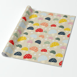 Papel De Regalo Hongos Estrellados