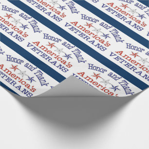 Papel De Regalo Honor y gracias a los veteranos estadounidenses