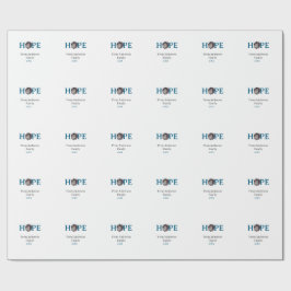 Papel De Regalo Hope blue holidays bold letter kids photo name yea