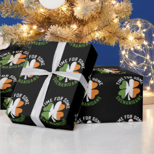 Papel De Regalo Hora de algunas travesuras trébol día de San Patri