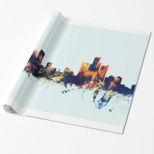 Papel De Regalo Horizonte de Detroit Michigan