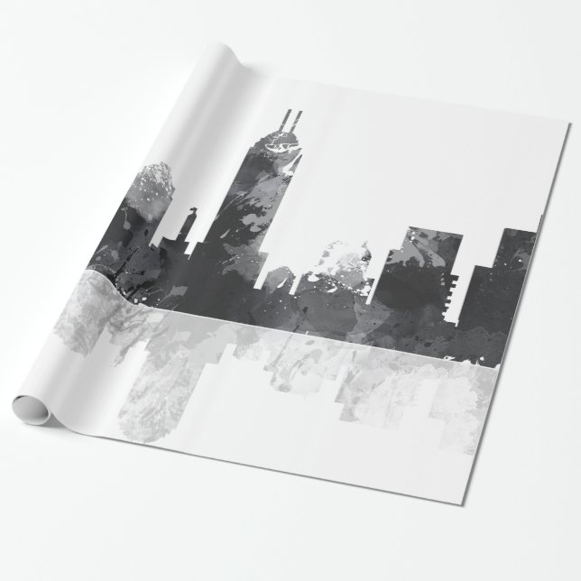 PAPEL DE REGALO HORIZONTE DE INDIANA, INDIANAPOLIS (Desenrollado)