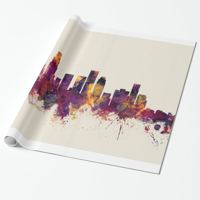 Papel De Regalo Horizonte de Los Ángeles California (Desenrollado)
