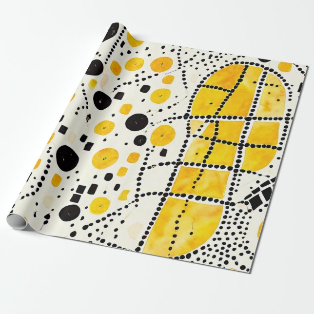 Papel De Regalo Horizonte dorado: Patrones nativos americanos en a (Desenrollado)