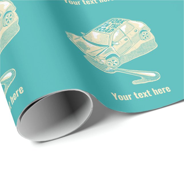 Papel De Regalo Horquilla en el accidente de tráfico (Esquina del rollo)