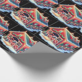 Papel De Regalo Horse Estable Decorado Para Navidades Y Caballos