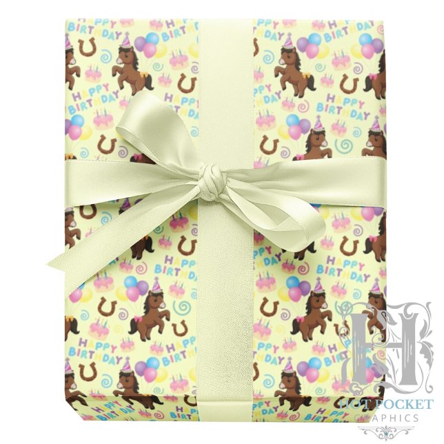 Papel De Regalo Horse Wrapping Paper in Yellow (Subido por el creador)