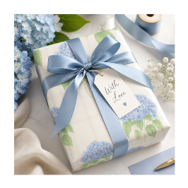 Papel de regalo Hortensia Azul Elegante Floral Reg